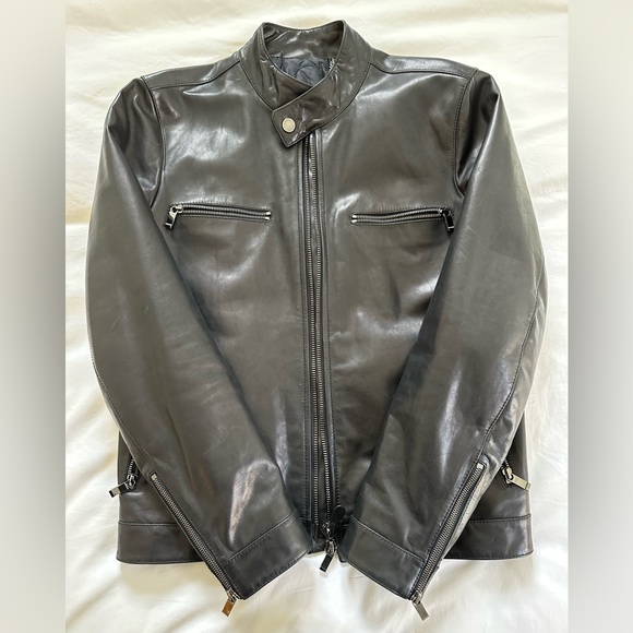Z Zegna Other - Z Zegna Men’s Leather Biker Jacket